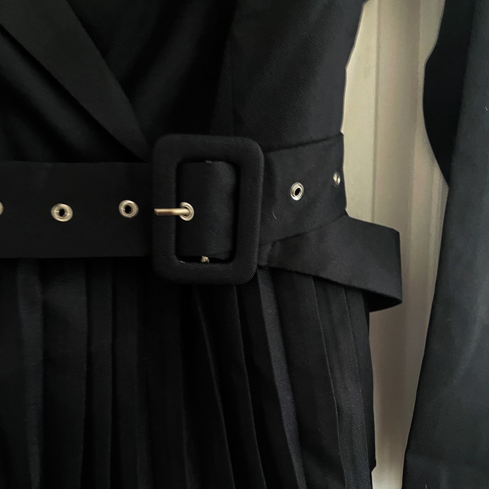 ASOS In The Style Plus x Dani Dyer plunge front blazer dress with pleated skirt